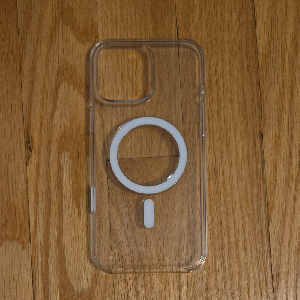 Clear I Phone 16 Pro Max Case with White Accents